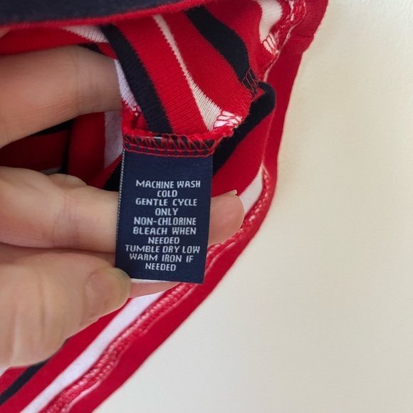 Short sleeve striped red buttons business casual size medium - Picture 4 of 9